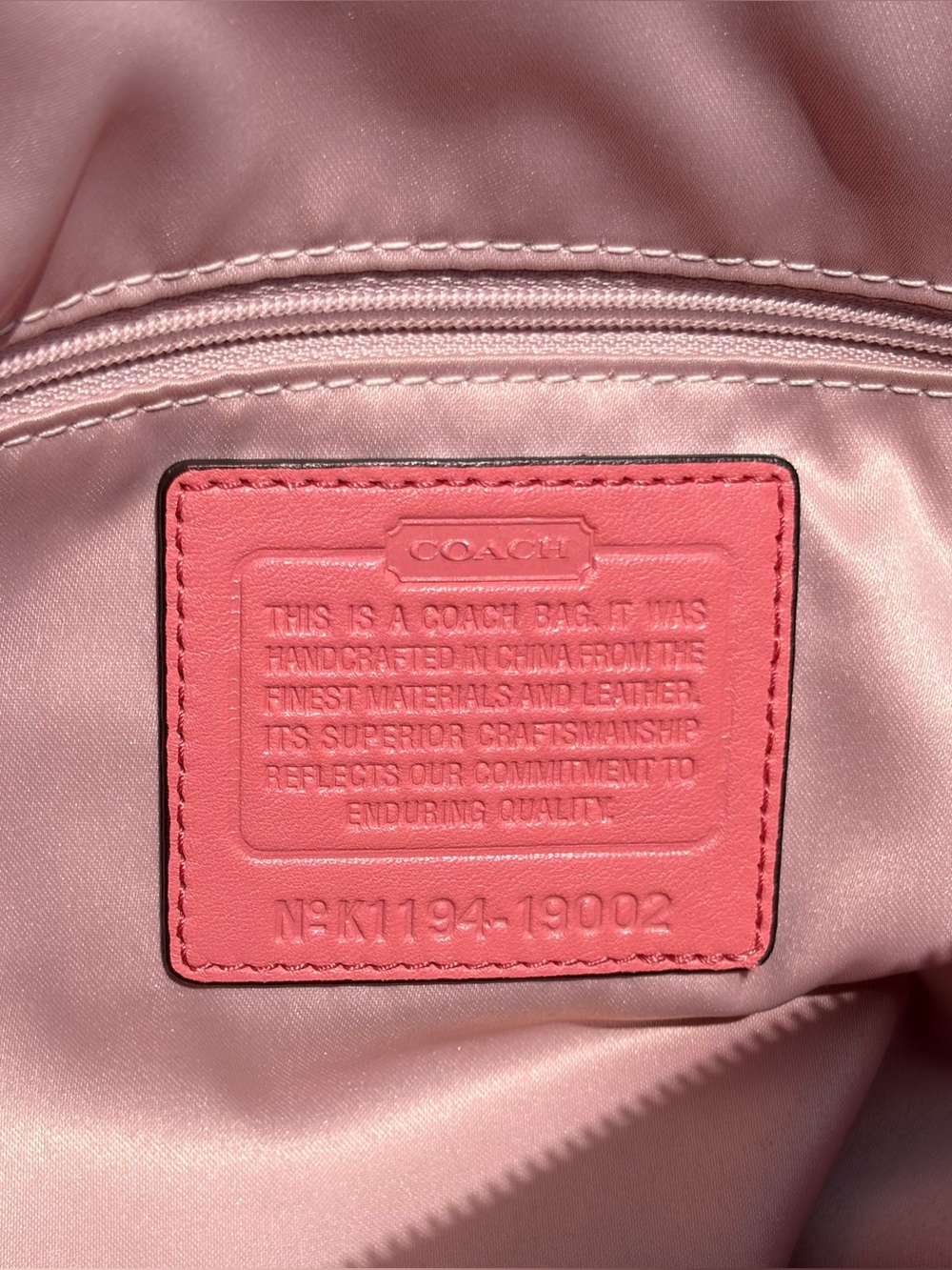 Coach Poppy Glam Tote Pink Glazed Leather 19002 EUC - Picture 8 of 17